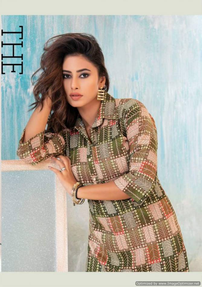 Nivisha Vol 1 By Mayur Heavy Rayon Printed Tunic Ladies Top Wholesale Market In Surat
